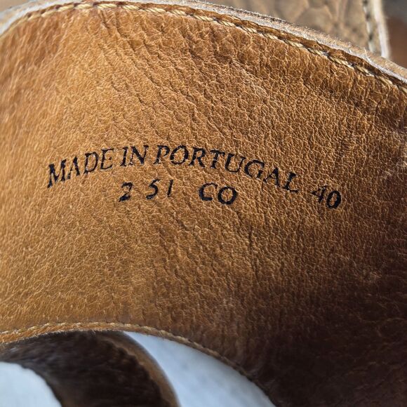 Dansko Brown Leather Chunky Sandals 40 Y2K Boho Cottage Fairycore Coachella 00s - Picture 7 of 9